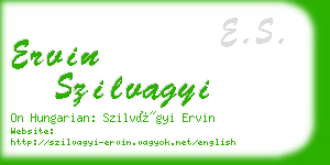 ervin szilvagyi business card